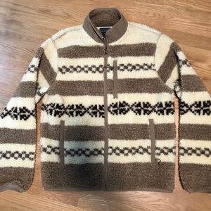 J Crew Men’s Sherpa Fleece Jacket - Medium